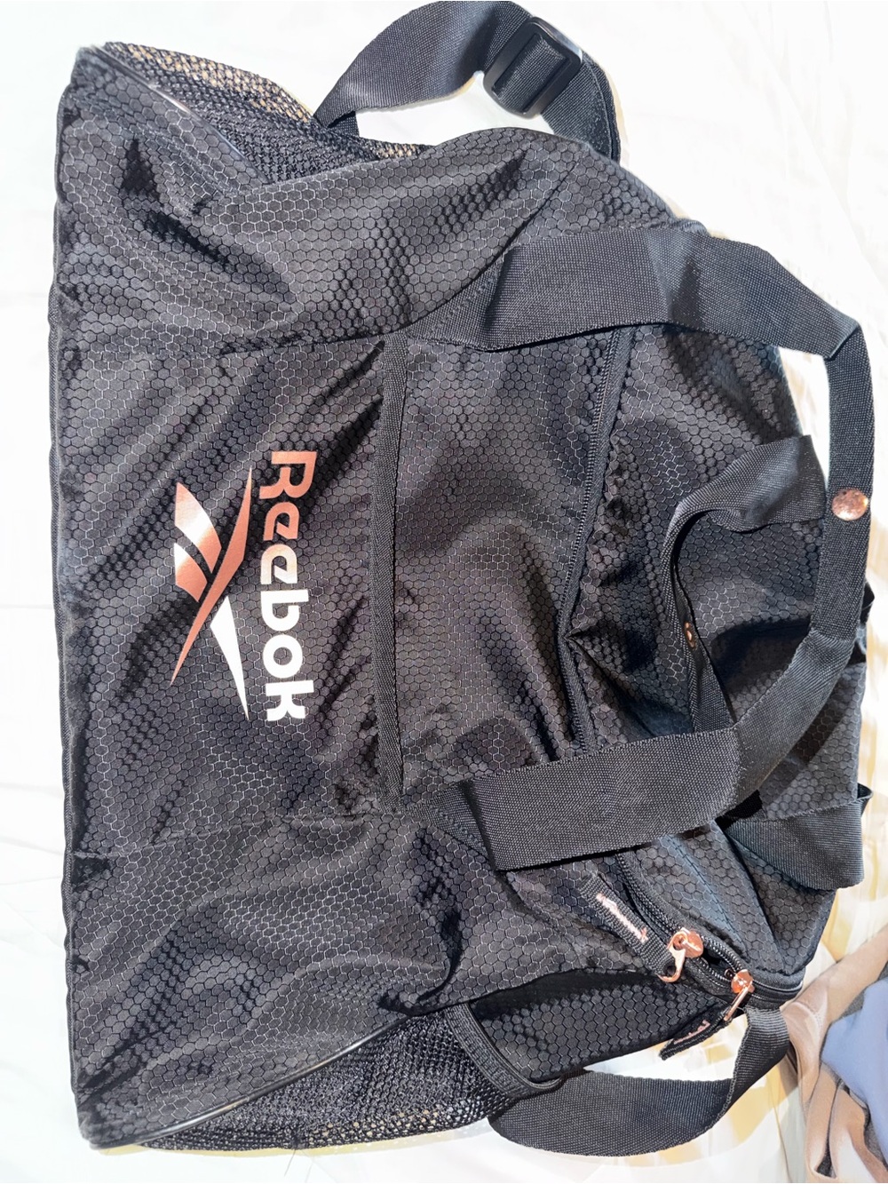 Reebok Black Duffle Bag - Sport Gym Travel Tote